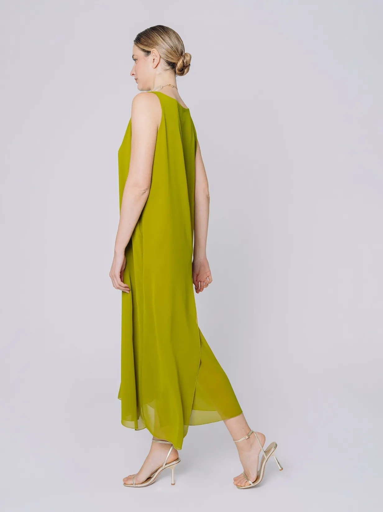 Abito in doppio strato di chiffon