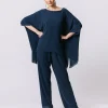 Blusa in doppio strato di chiffon