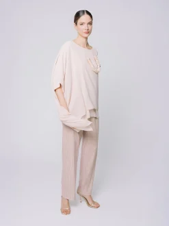 Blusa in doppio strato di chiffon