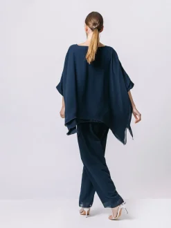 Blusa in doppio strato di chiffon