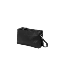 Borsa in pelle con tre zip