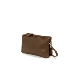 Borsa in pelle con tre zip