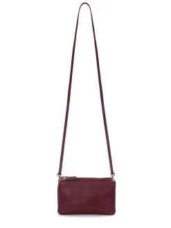 Borsa in pelle con tre zip