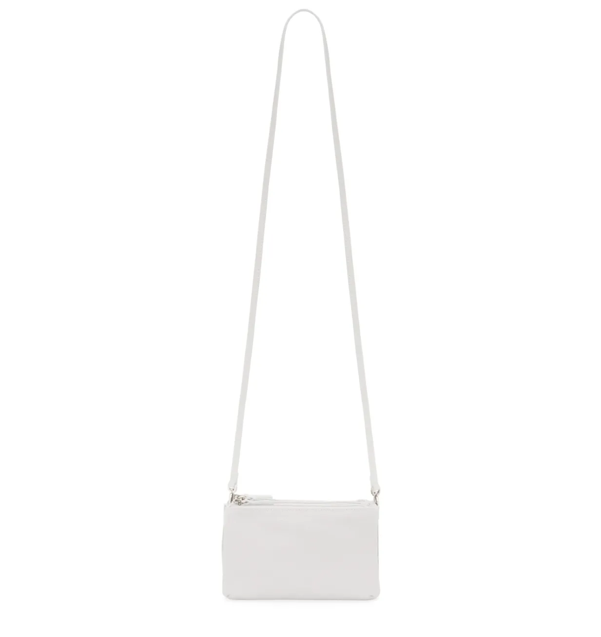 Borsa in pelle con tre zip