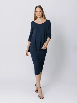 Boxy t-shirt lunga BIANCA