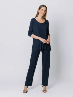 Boxy t-shirt lunga BLU