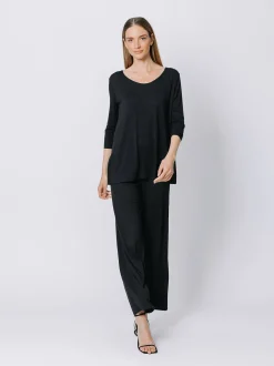 Boxy t-shirt lunga NERA