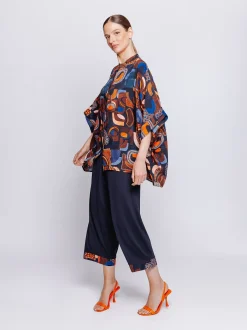 Camicia oversize stampa etnica
