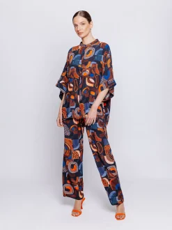 Camicia oversize stampa etnica
