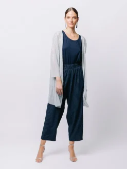 Cardigan in plissè lurex