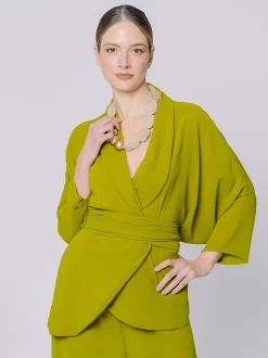 Giacca in chiffon fluido