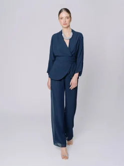 Giacca in chiffon fluido