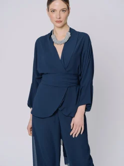 Giacca in chiffon fluido