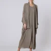 Maxi cardigan in chiffon