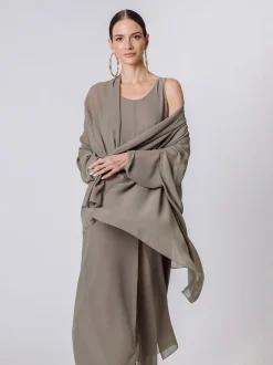 Maxi cardigan in chiffon