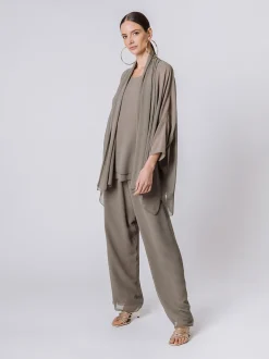 Maxi cardigan in chiffon