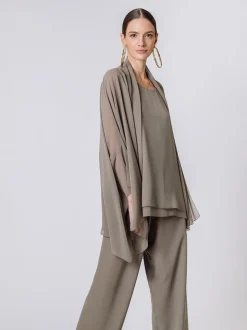 Maxi cardigan in chiffon