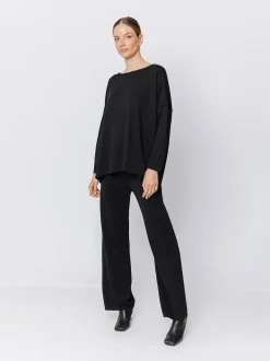 Maxi maglia in filato misto lana