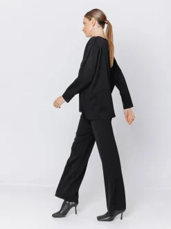 Maxi maglia in filato misto lana