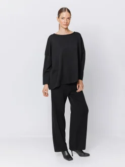 Maxi maglia in filato misto lana
