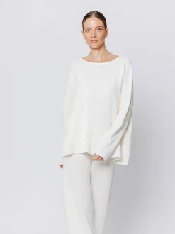 Maxi maglia in filato misto lana