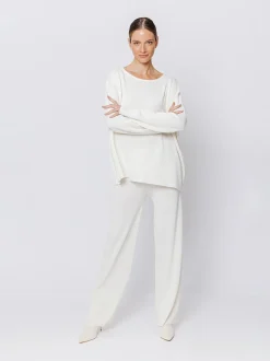 Maxi maglia in filato misto lana