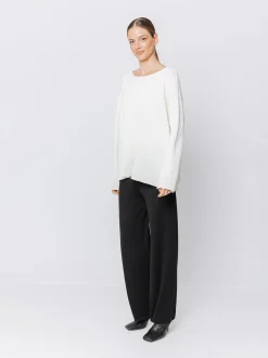 Maxi maglia in filato misto lana