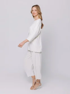 Maxi t-shirt a costine piatte