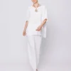 Maxi t-shirt a scatola in tessuto goffrato