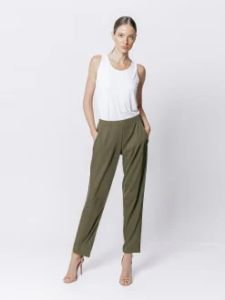 Pantalone chino in cady fluido