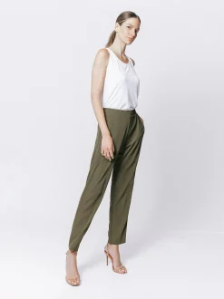 Pantalone chino in cady fluido