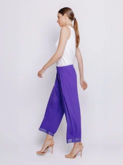 Pantalone cropped con fondo IRIDESCENTE
