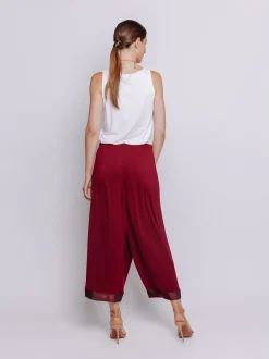 Pantalone cropped con fondo IRIDESCENTE