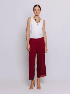Pantalone cropped con fondo IRIDESCENTE
