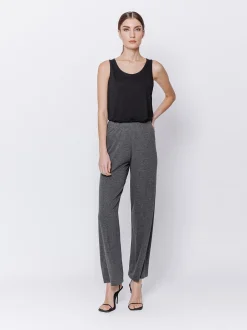 Pantalone elastico in jersey melange