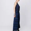 Pantalone gaucho a righe irregolari