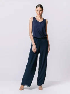 Pantalone in doppio strato di chiffon