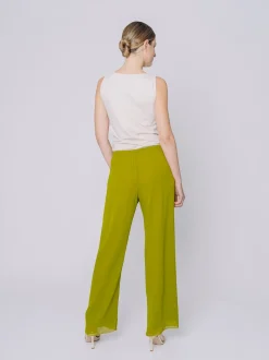 Pantalone morbido in doppio strato di chiffon