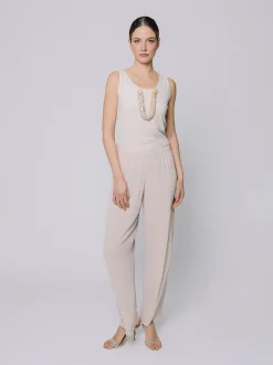 Pantalone morbido in doppio strato di chiffon