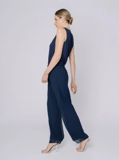 Pantalone morbido in doppio strato di chiffon