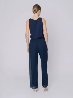 Pantalone morbido in doppio strato di chiffon