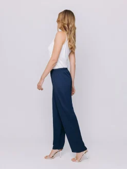 Pantaloni in tessuto goffrato