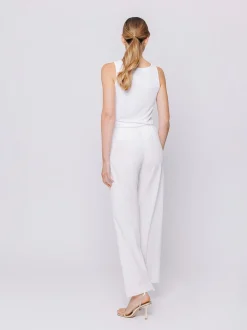 Pantaloni in tessuto goffrato