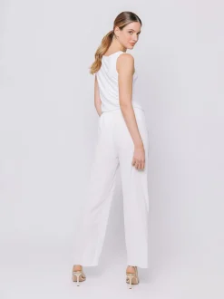 Pantaloni in tessuto goffrato