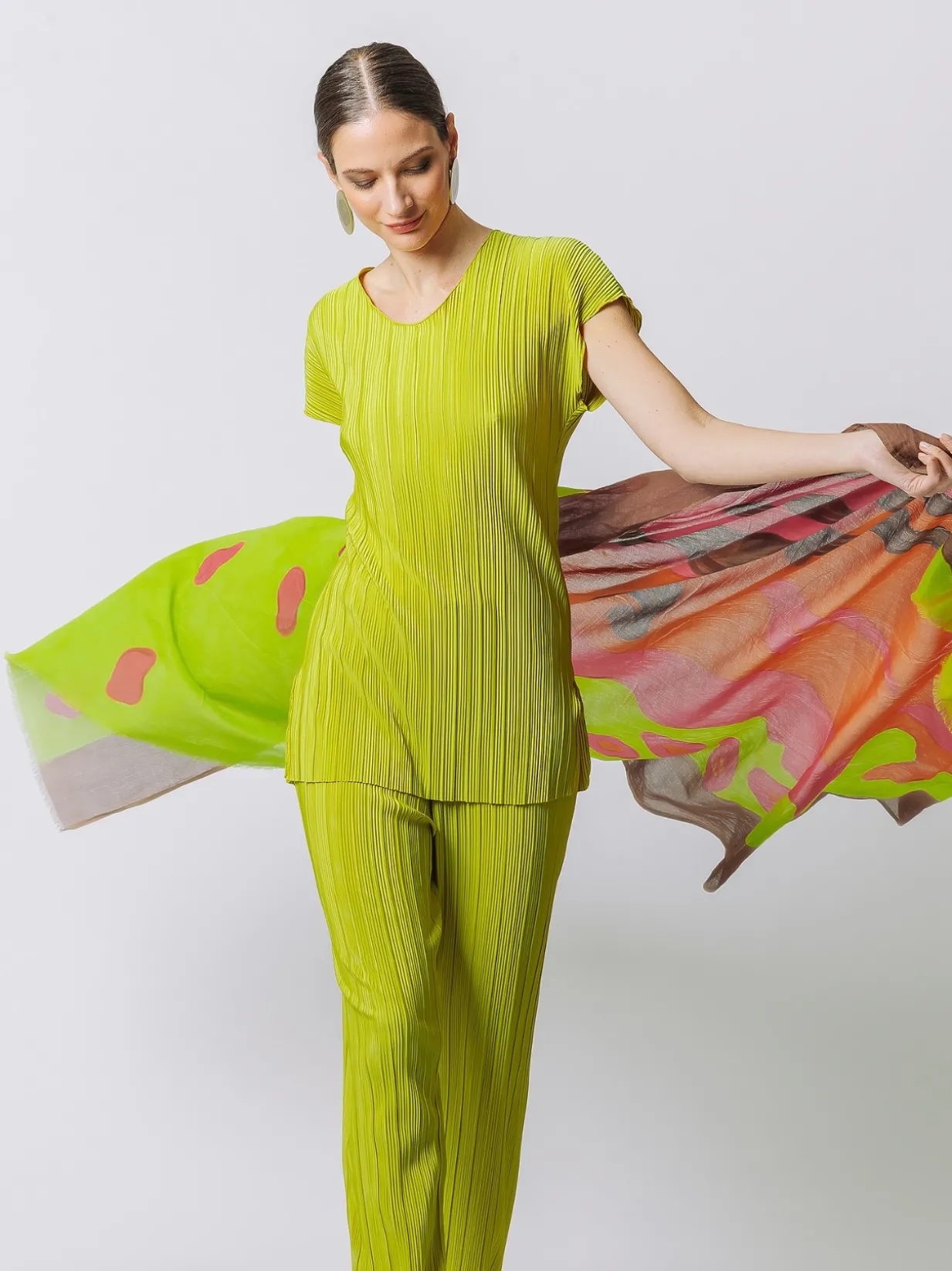 Sciarpa in cotone con stampa POP ART