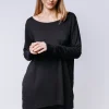 T-shirt ovetto maniche lunghe NERA