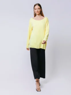 T-shirt ovetto maniche lunghe GIALLA