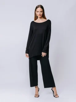 T-shirt ovetto maniche lunghe BLU