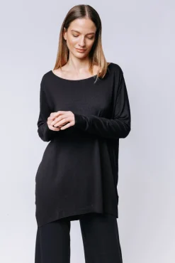 T-shirt ovetto maniche lunghe BLU